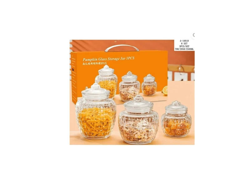 Set Borcan Wei Condimente Sticla 3pcs A-16018